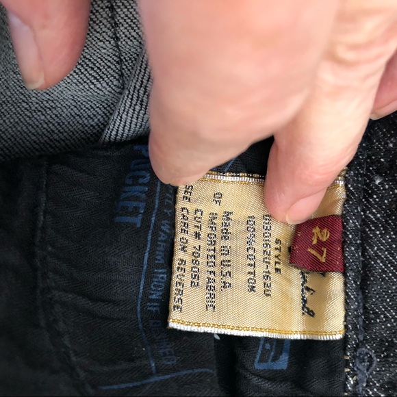 COPY - 7 For All Mankind black faded A pocket jeans sz 27 - Picture 13 of 16